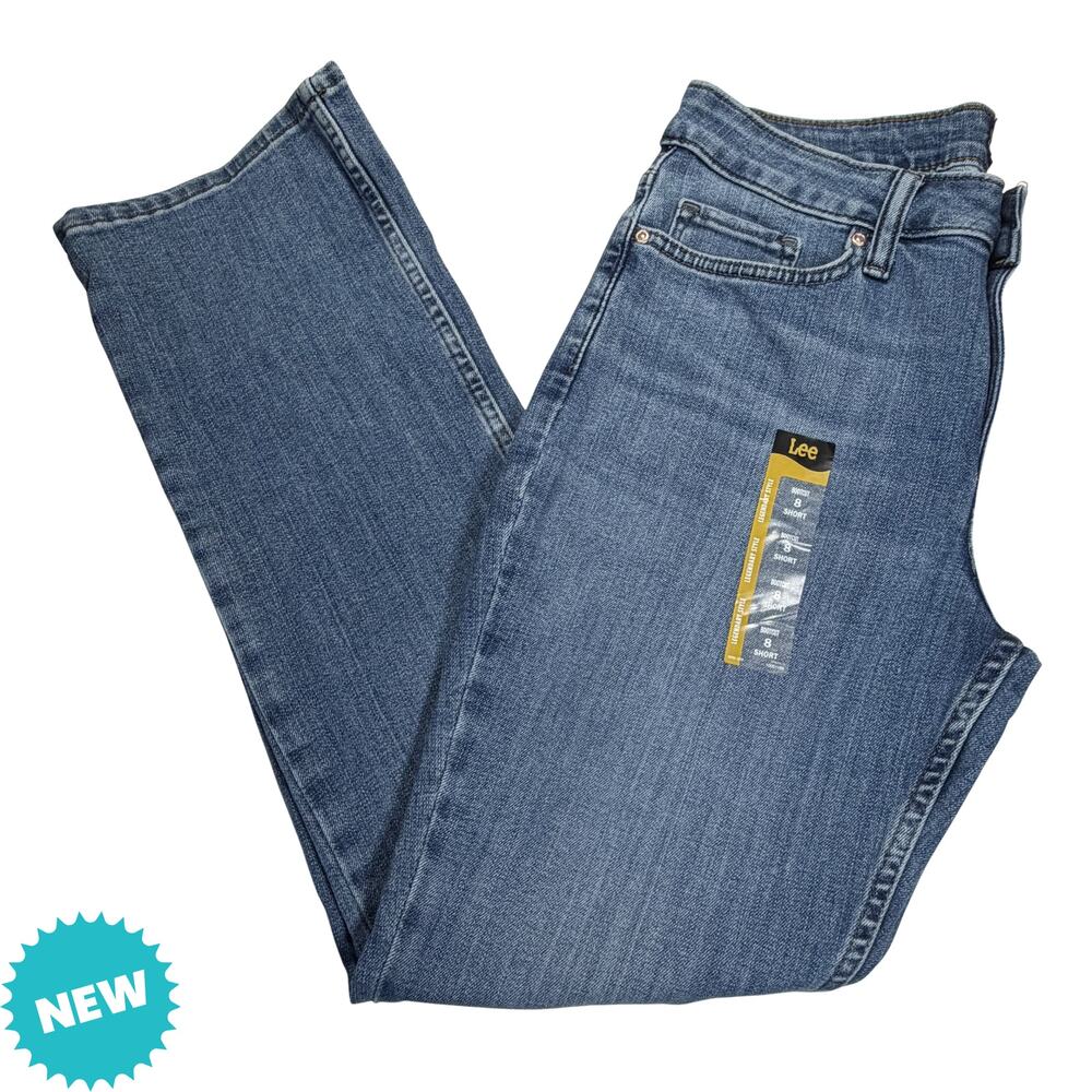Lee Jeans Womens 8 Short 30x30 Bootcut Denim Blue Stretch NWOT